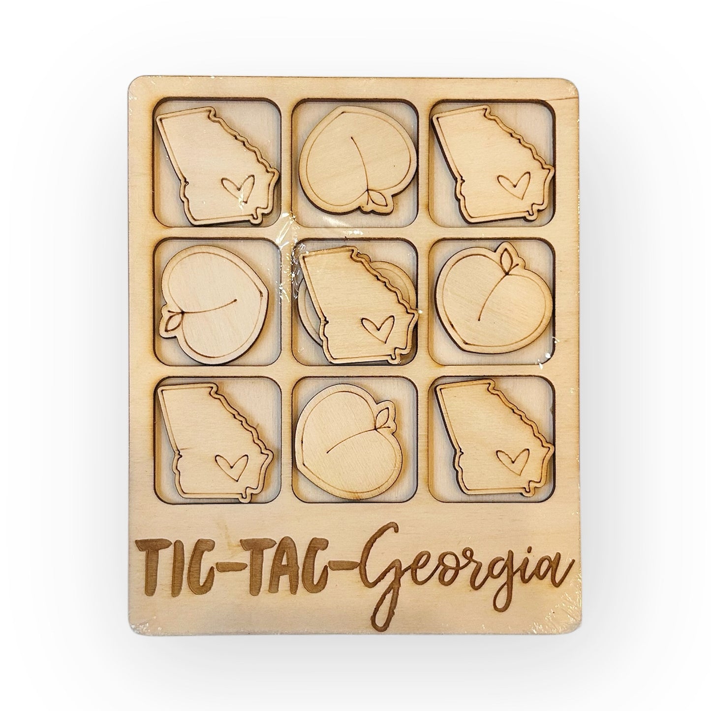 Wooden State Tic-Tac-Toe Game