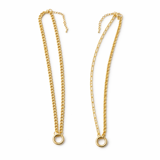 Golden Balance Circle Necklace