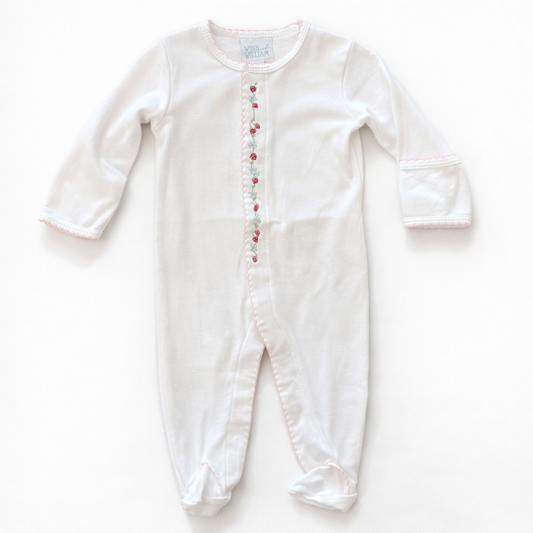 Petite Strawberry Garden Footie