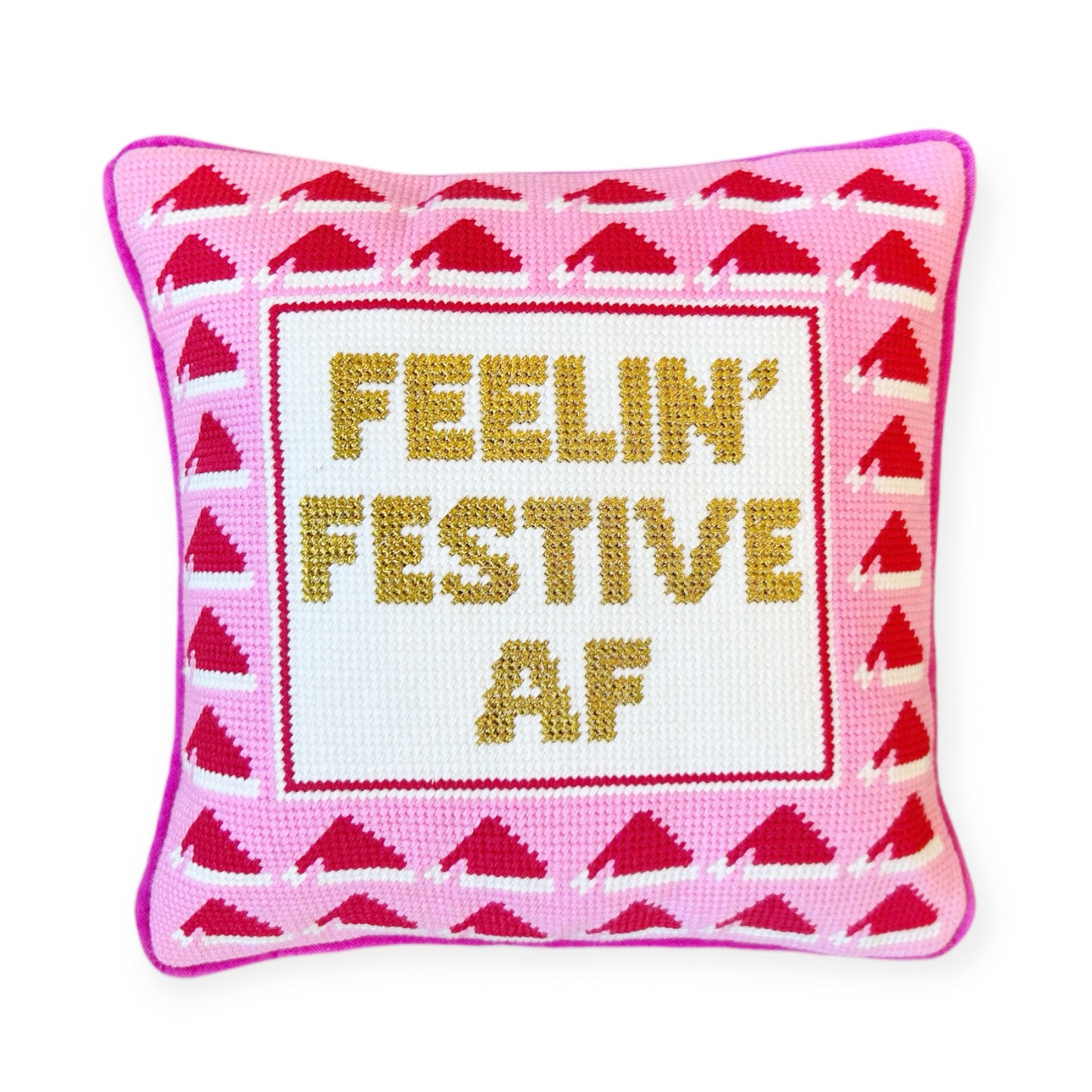 Feelin' Festive AF Needle Point Pillow