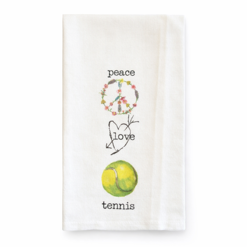 Peace Love Tennis Kitchen Towel