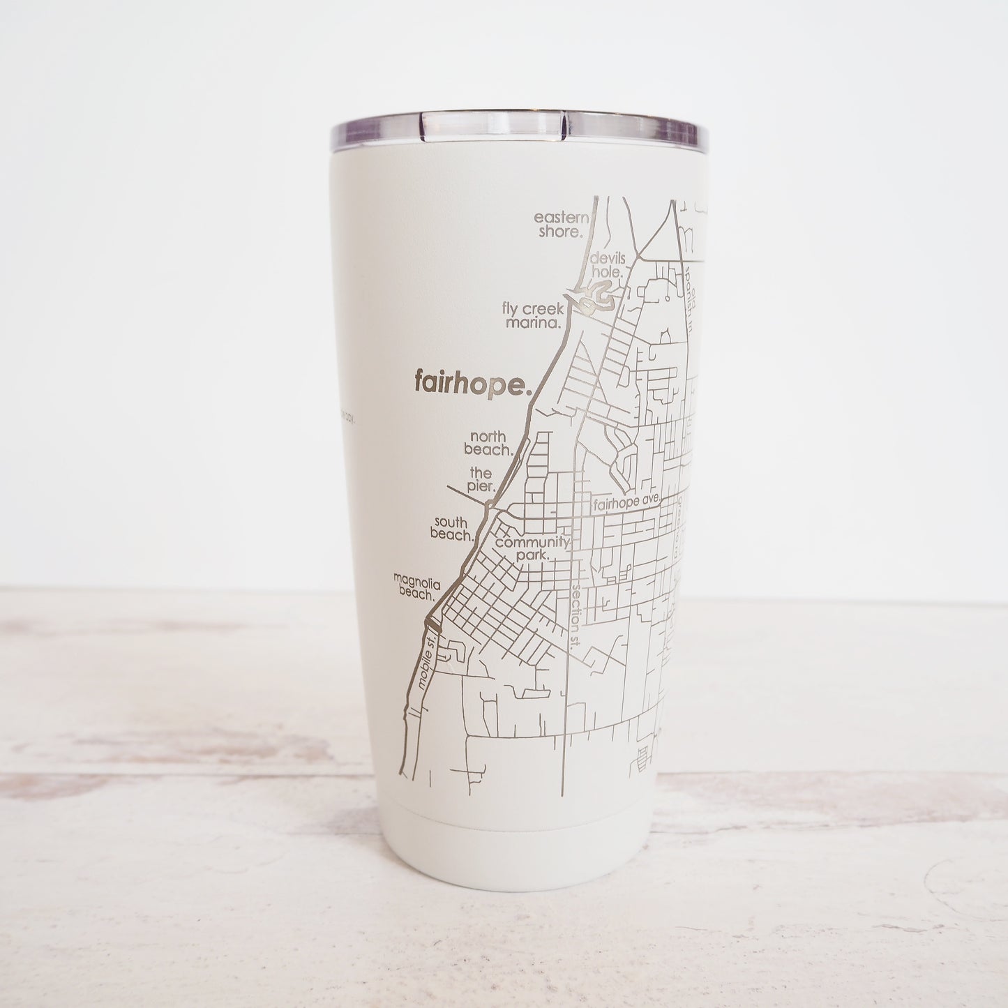 Map of Fairhope Insulated Pint Tumbler