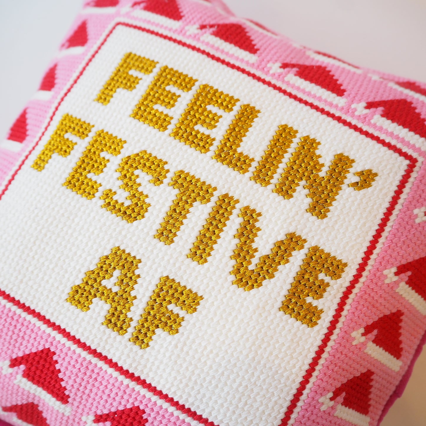 Feelin' Festive AF Needle Point Pillow