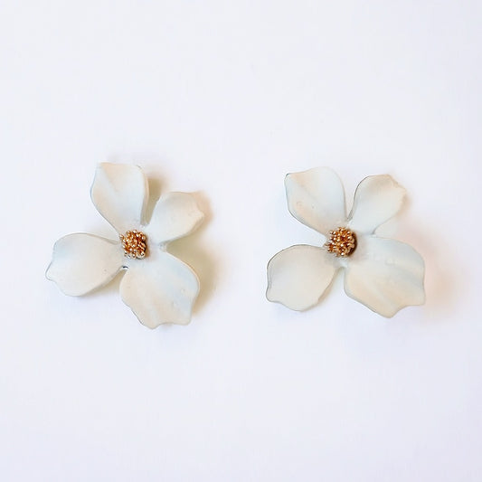 White Blossom Earring Studs