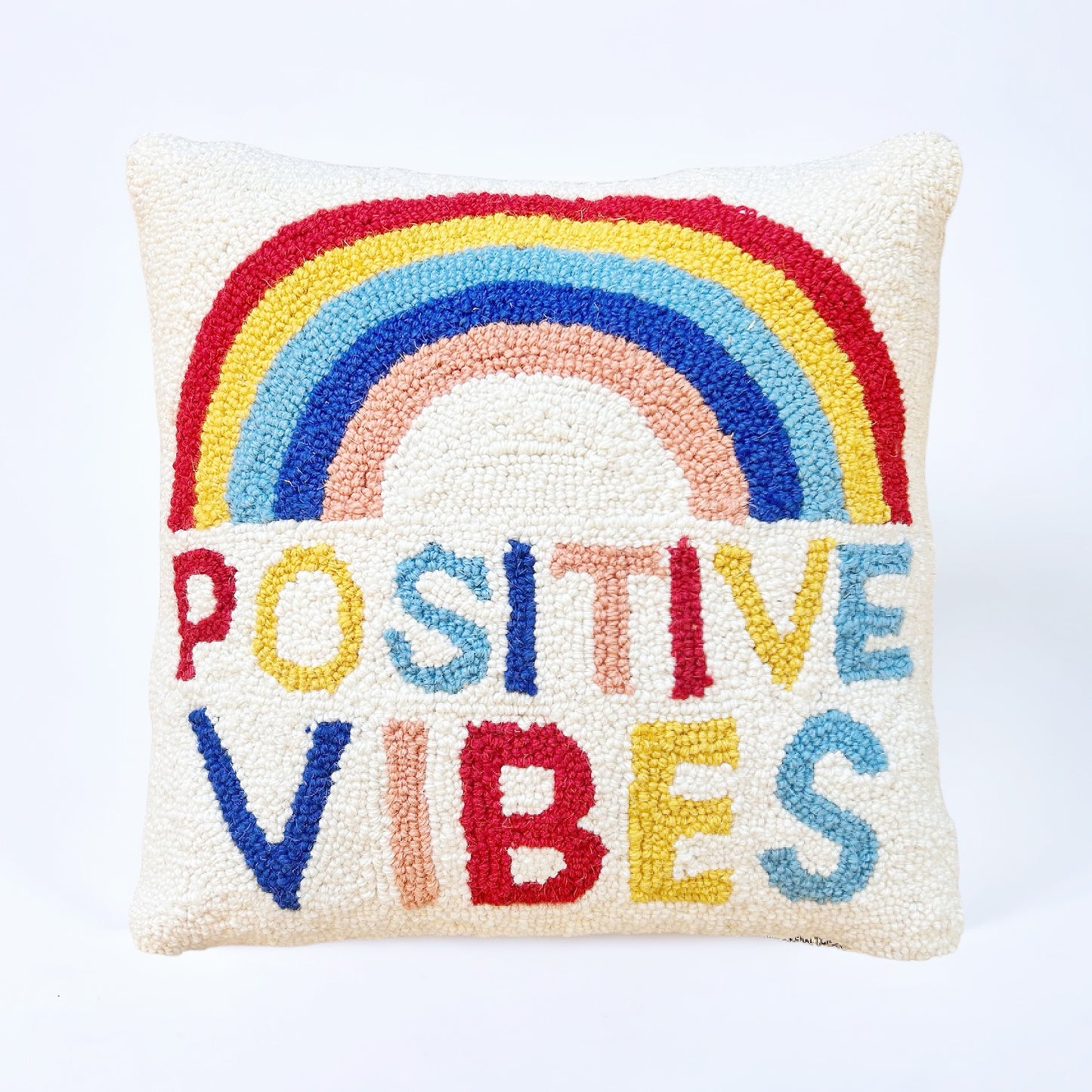 Rainbow Positive Vibes Pillow