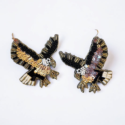 Beaded Eagle Earrings~SALE
