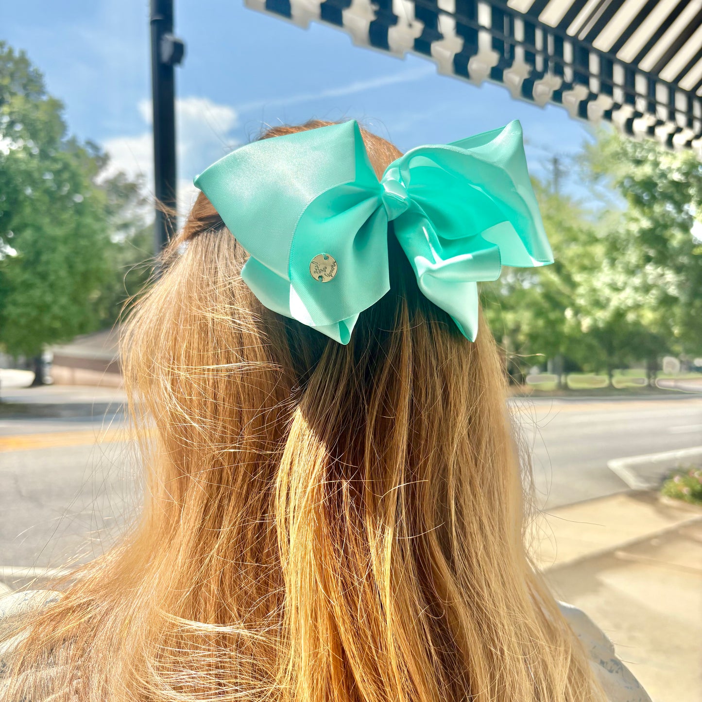 Girl Be Brave Large Logo Turqouise Bow