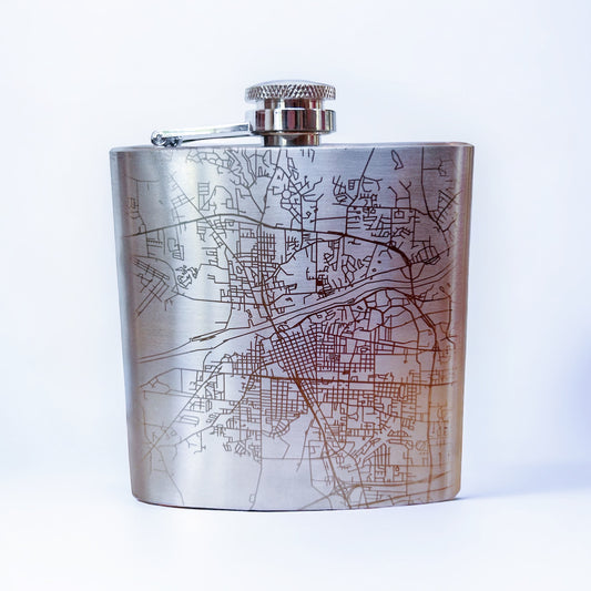 Map of Tuscaloosa Flask