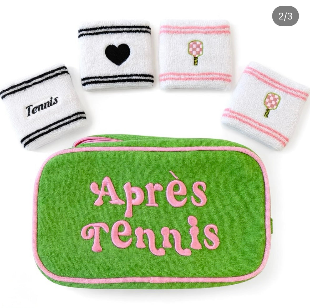 Pickleball Pink & Green Wristband
