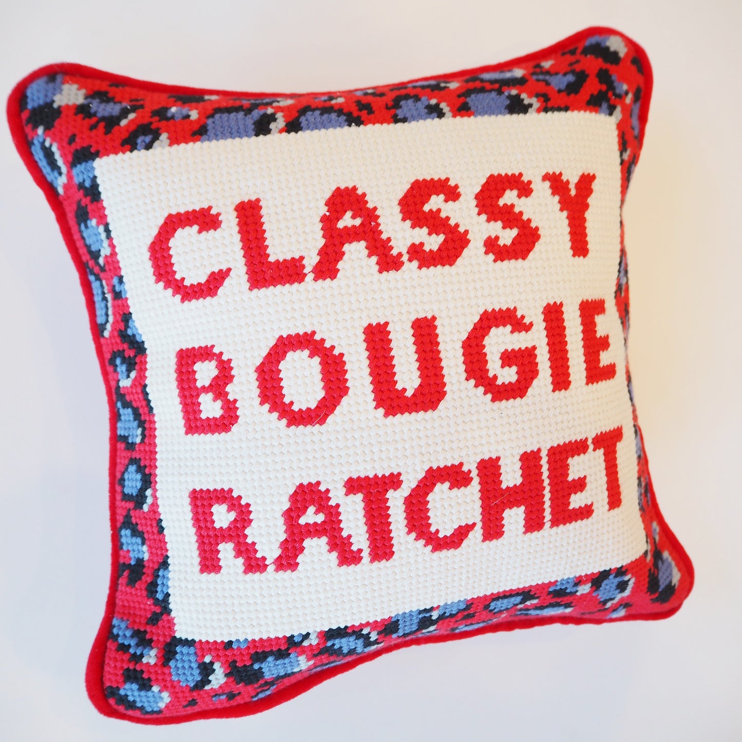 Classy, Bougie, Ratchet Needle Point Pillow