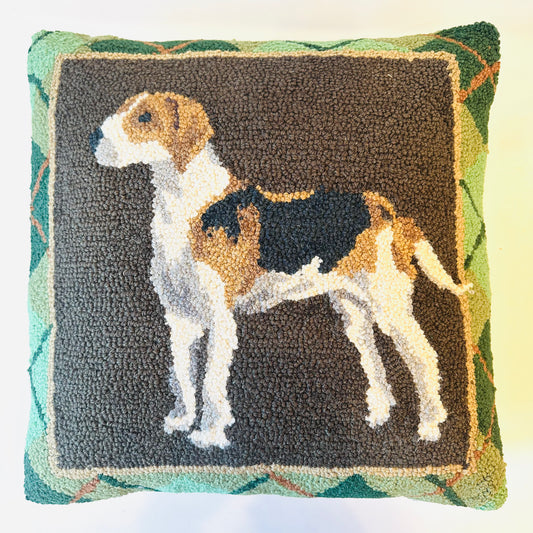 Foxhound Hooked Pillow