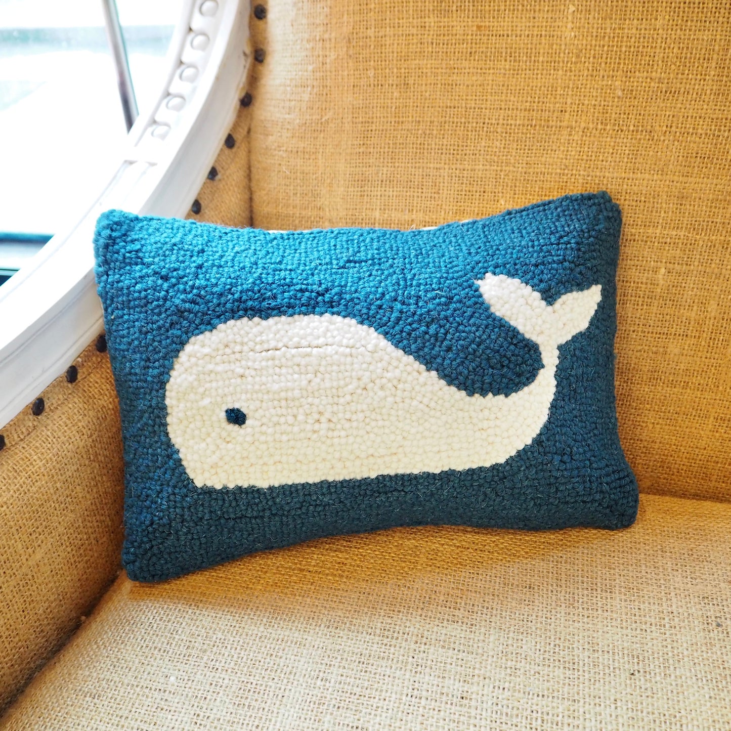 Hooked Whale Pillow