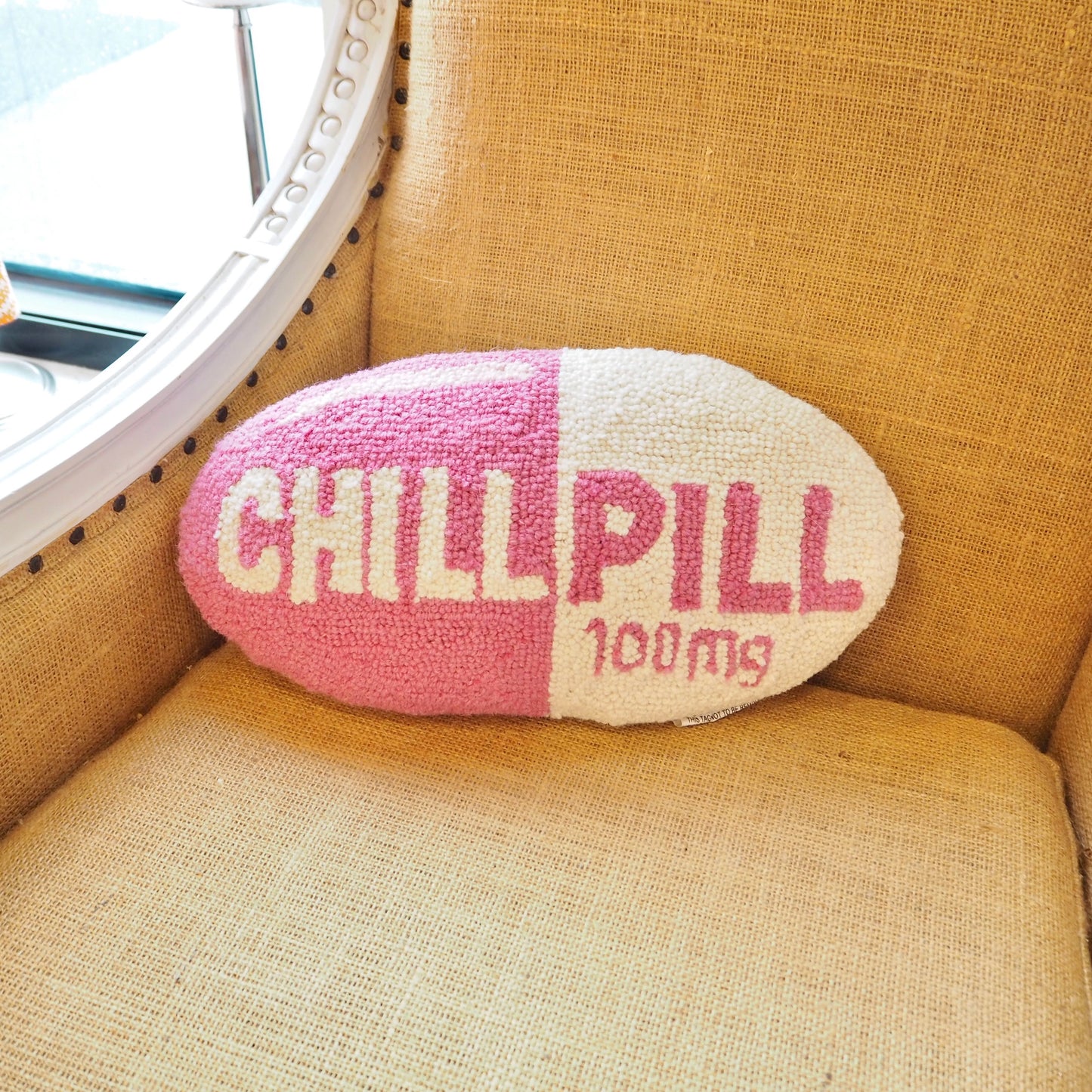 Chill Pill Hooked Pillow