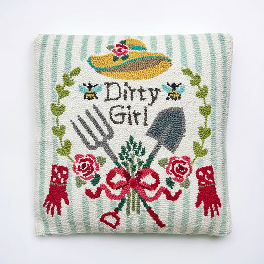 Hooked Dirty Girl Pillow