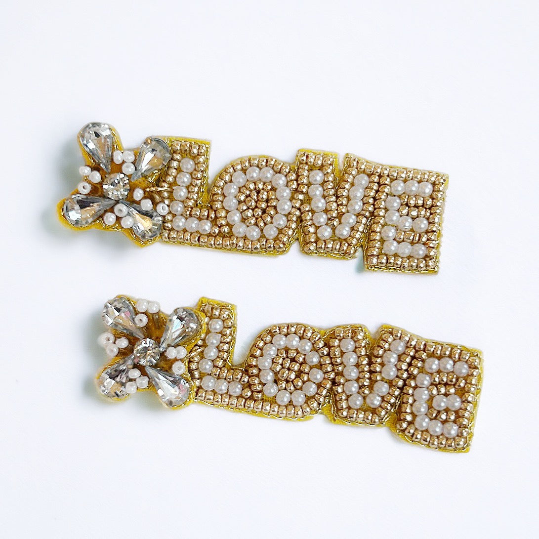 Boho Mamma Beaded Love Earrings