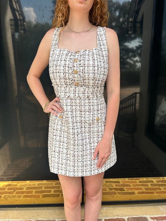 Autumn Tweed Mini Dress~ Final Sale