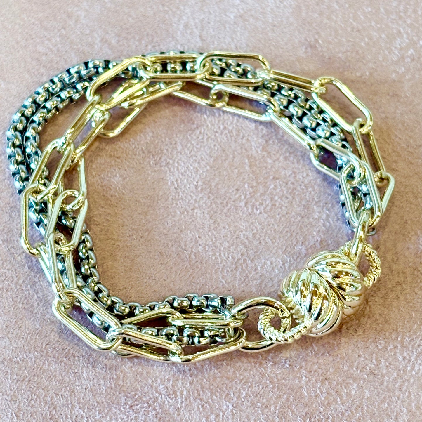 Mixed Metal Magnetic Chain Bracelet