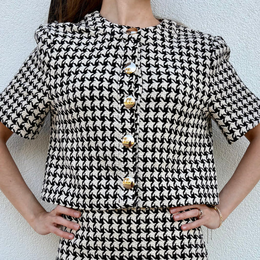 Tweed Button Top~Final Sale