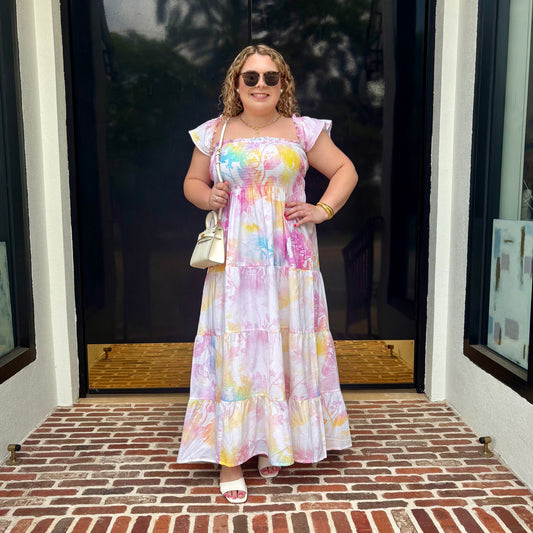 The Watercolor Waltz Smocked Maxi Dress~Final Sale
