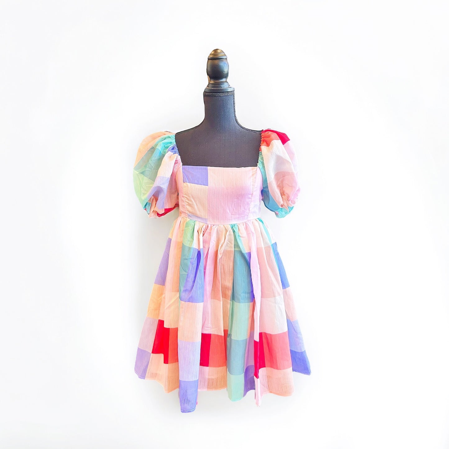 Color-block Tulle Puff Sleeve Dress ~Final Sale~No Exchanges or Returns~SALE