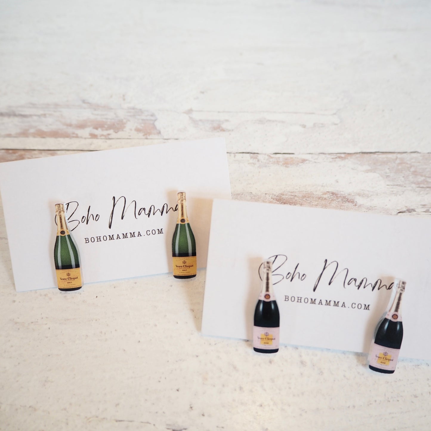 Champagne and Rose' Bottle Studs