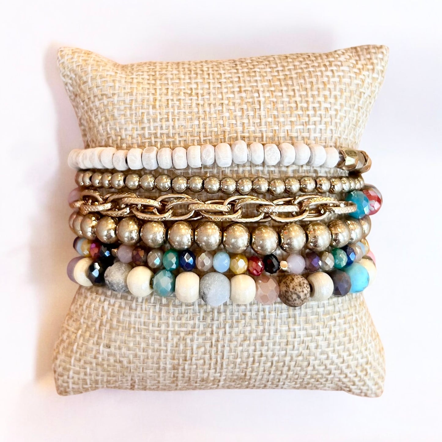 Rainbow Chic Beaded Bracelet