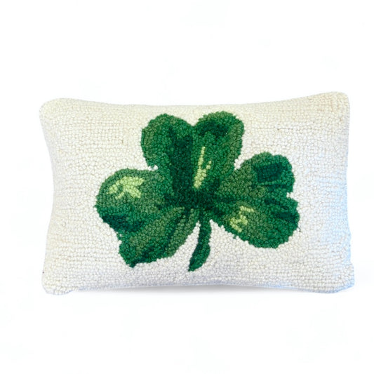Shamrock Hooked Pillow