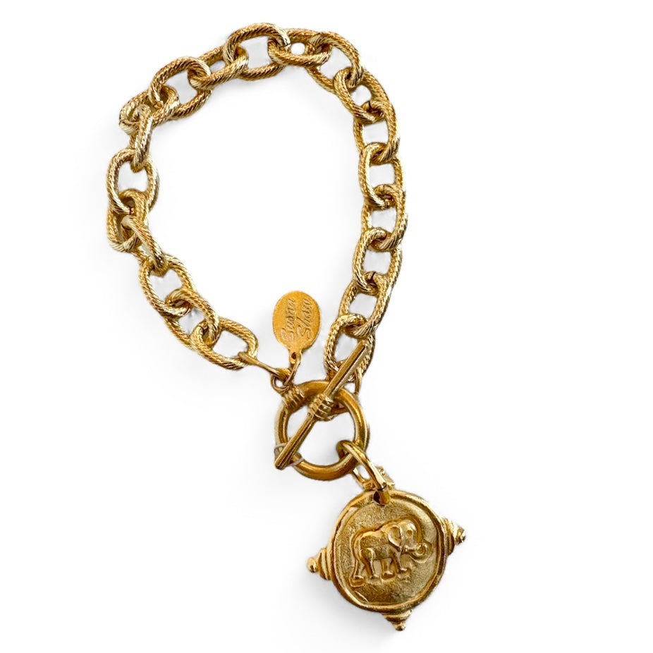 Susan Shaw Elephant Intaglio Bracelet