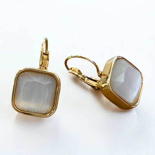 Gemstone Arc Earrings