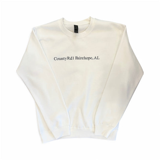 County Rd 1 Fairhope, AL Embordered Sweatshirt