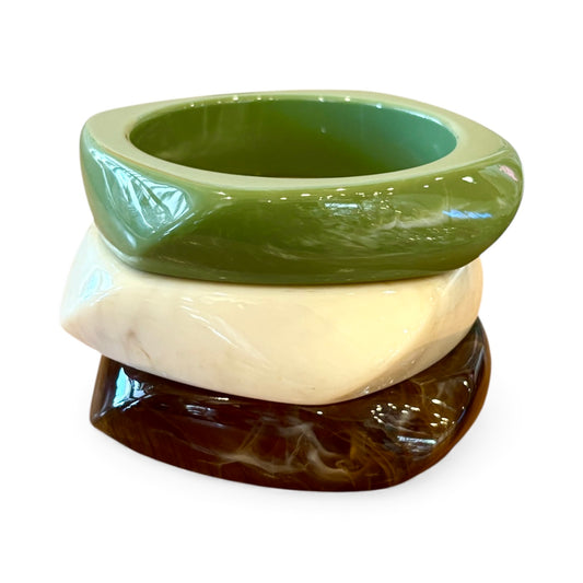 Terra Chic Acrylic Bangle Set