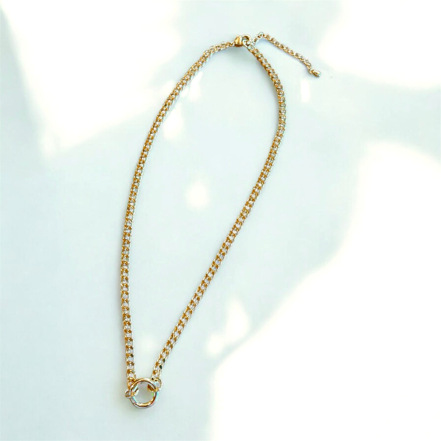 Golden Balance Circle Necklace