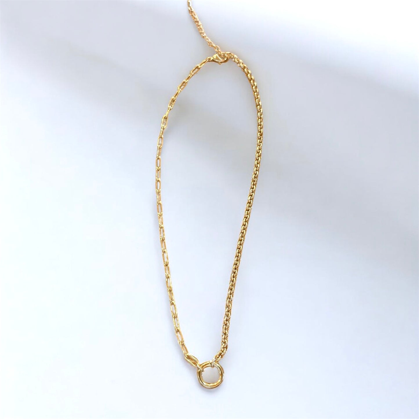 Golden Balance Circle Necklace