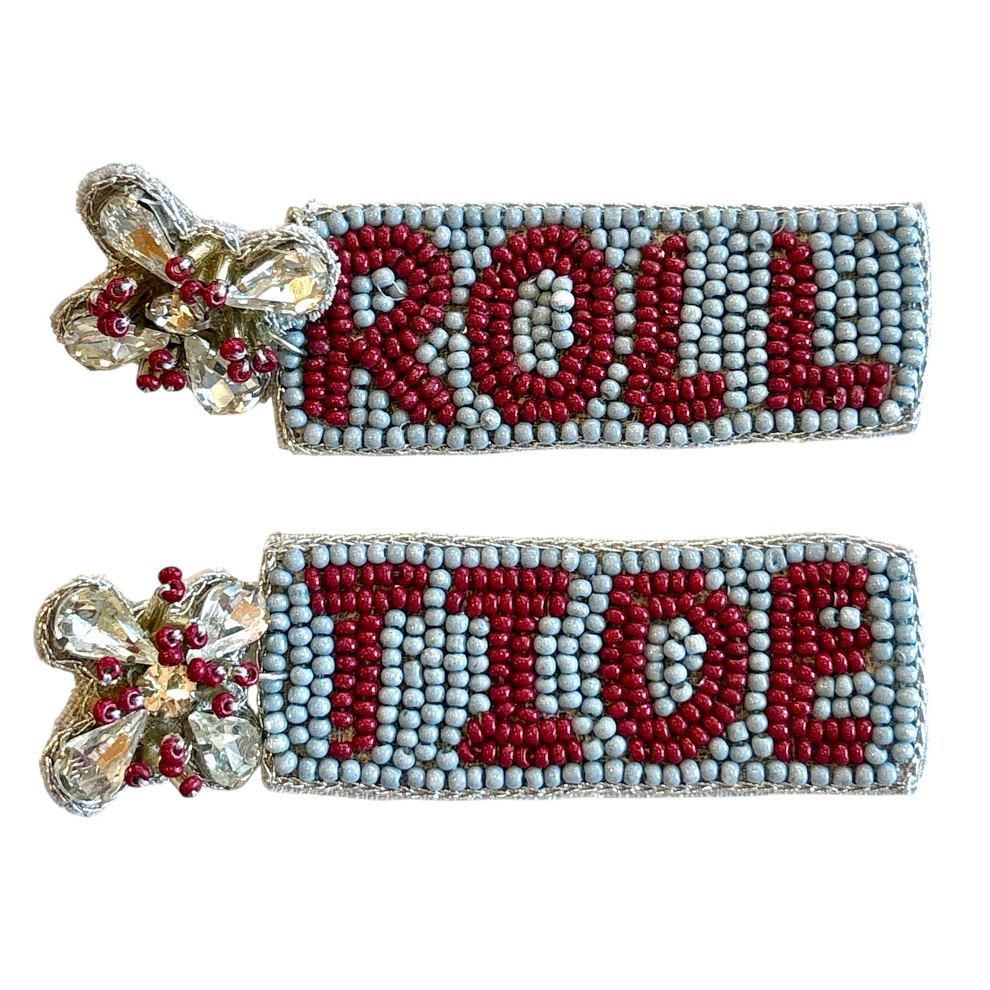 Beaded Roll Tide Earrings~SALE