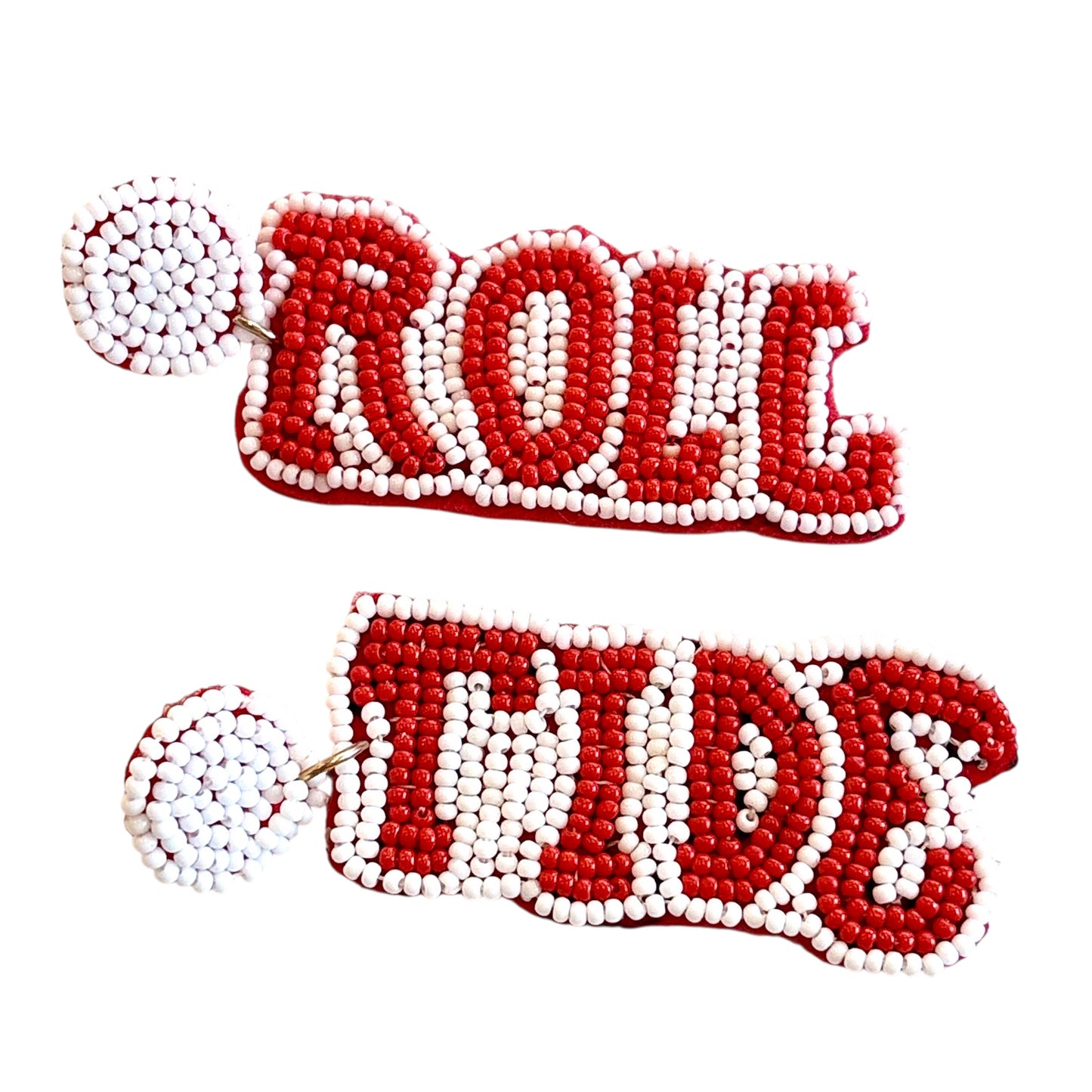 Beaded Roll Tide Earrings~SALE