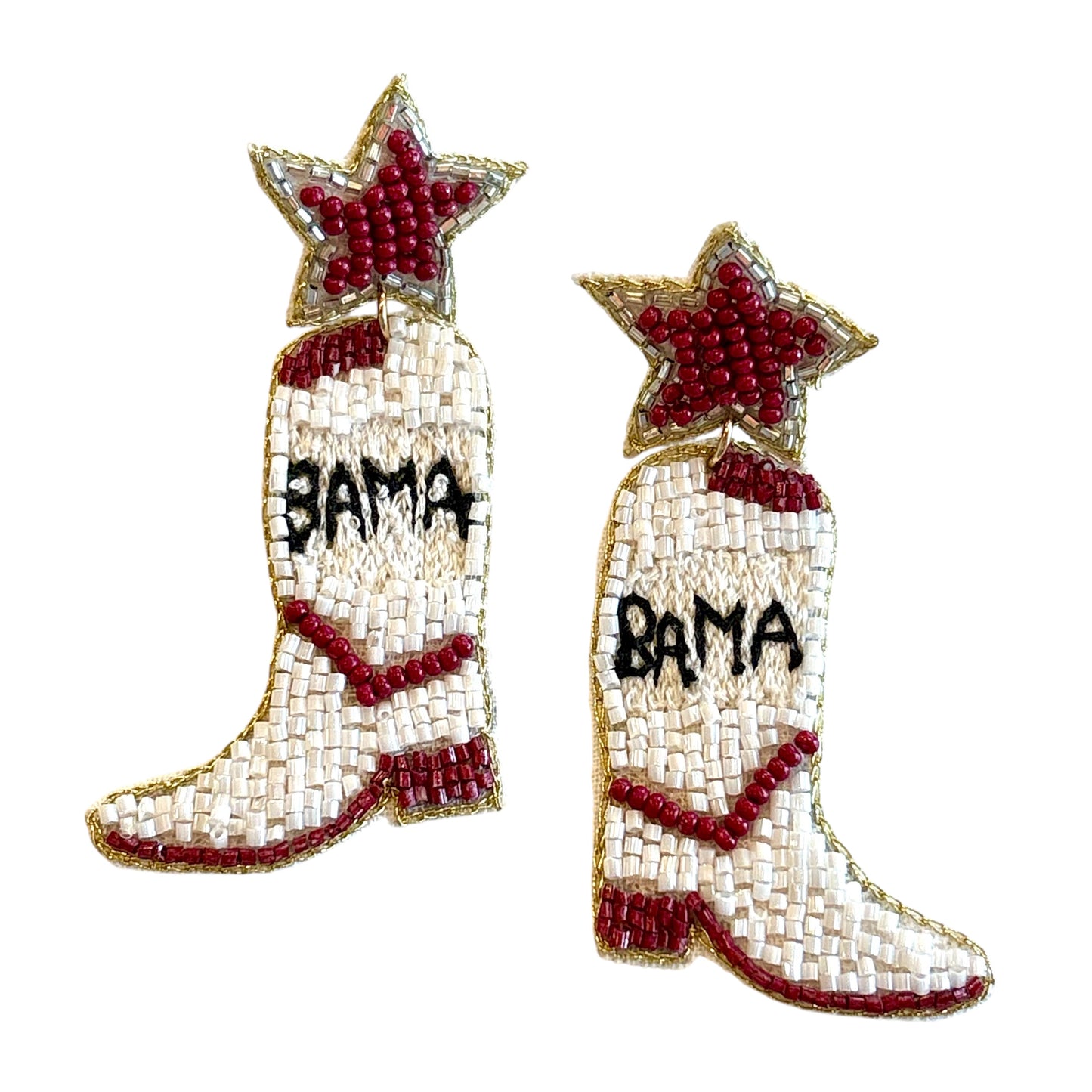 Beaded Roll Tide Earrings~SALE