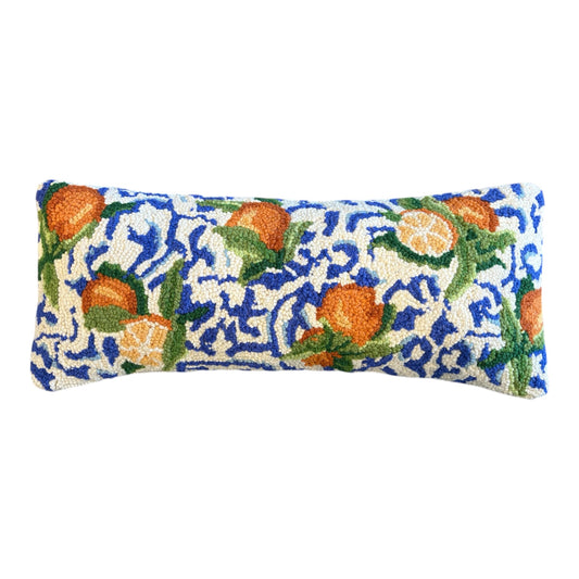 Mediterranean Oranges Oblong Hooked Pillow