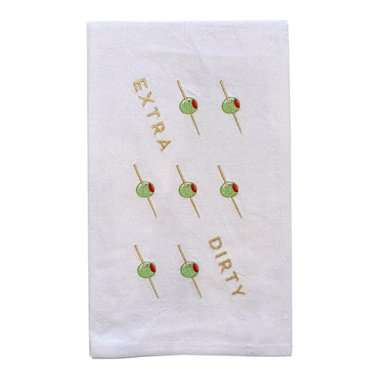 Lynen Extra Dirty Olives Martini Kitchen Towel