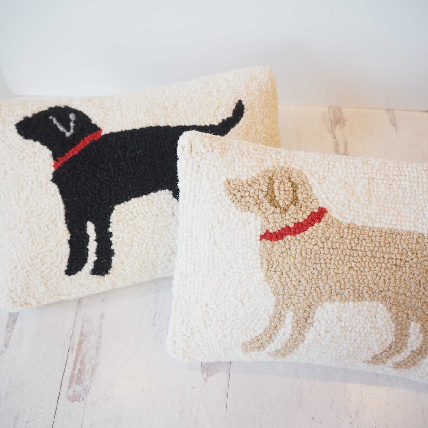 Labrador Dog Hooked Pillow