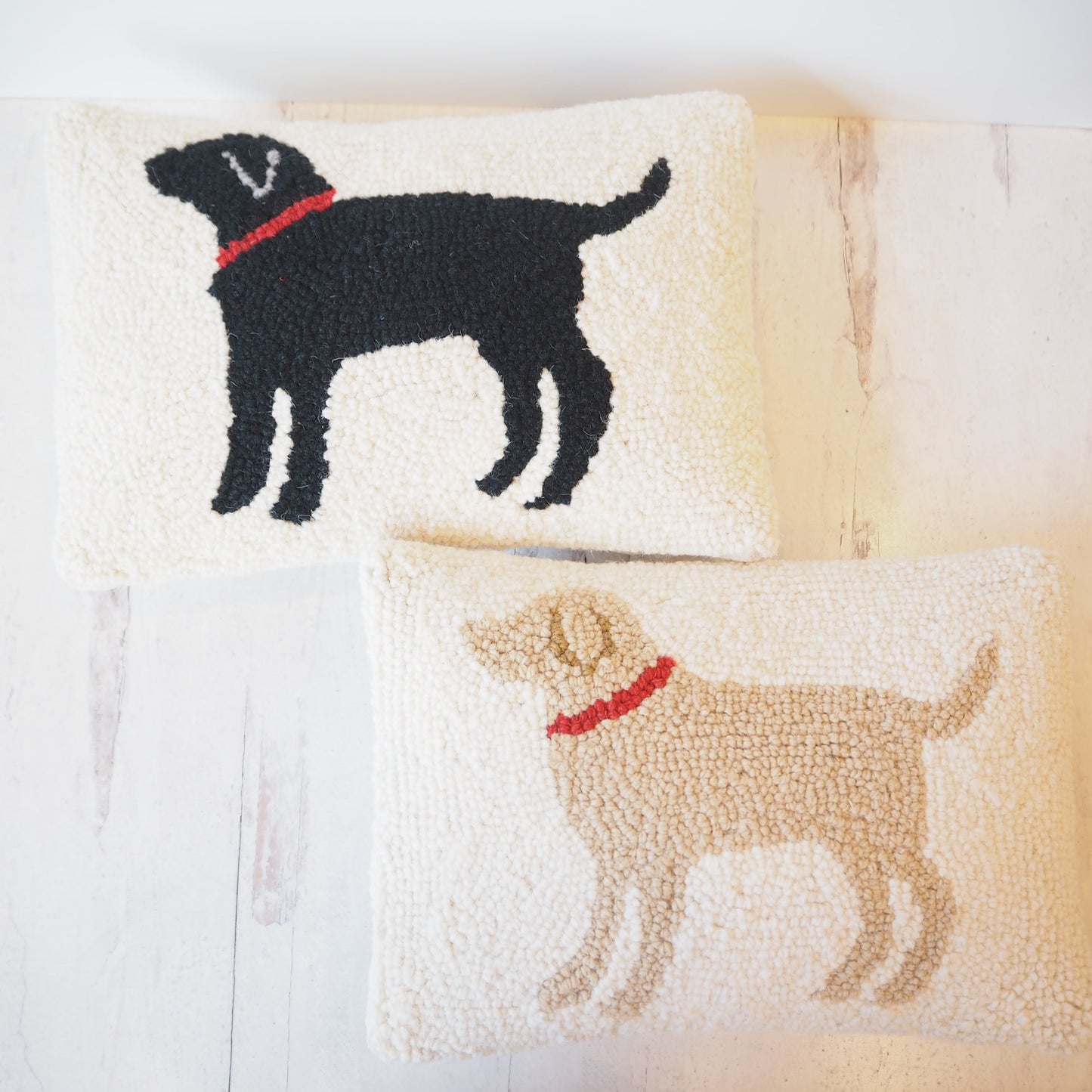 Labrador Dog Hooked Pillow