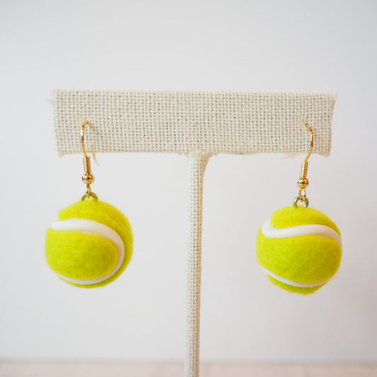 Tennis Ball Dangly Earrings