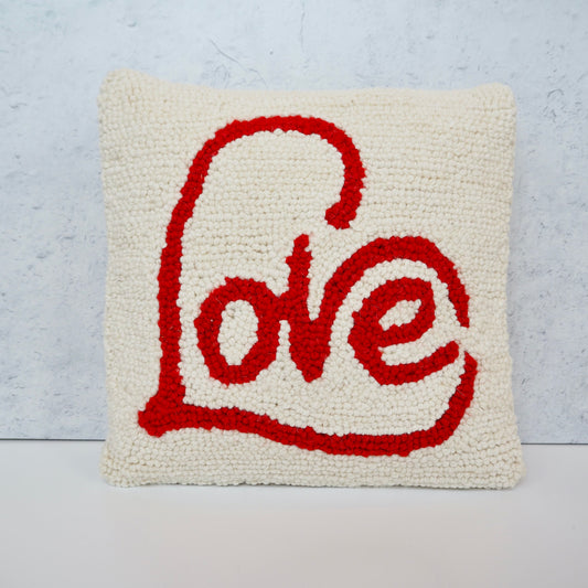 Hooked Love Heart Pillow