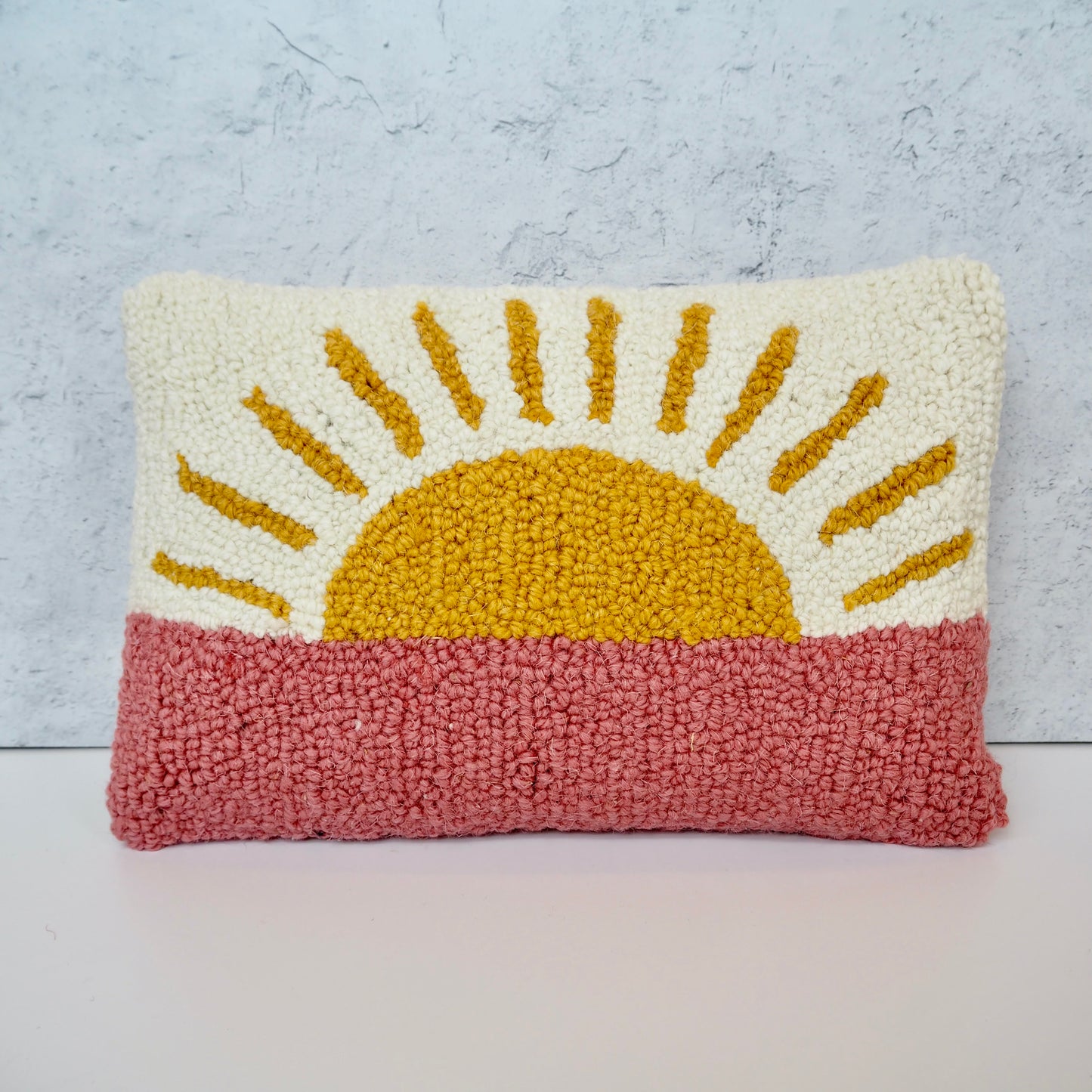 Hooked Sunrise Pillow