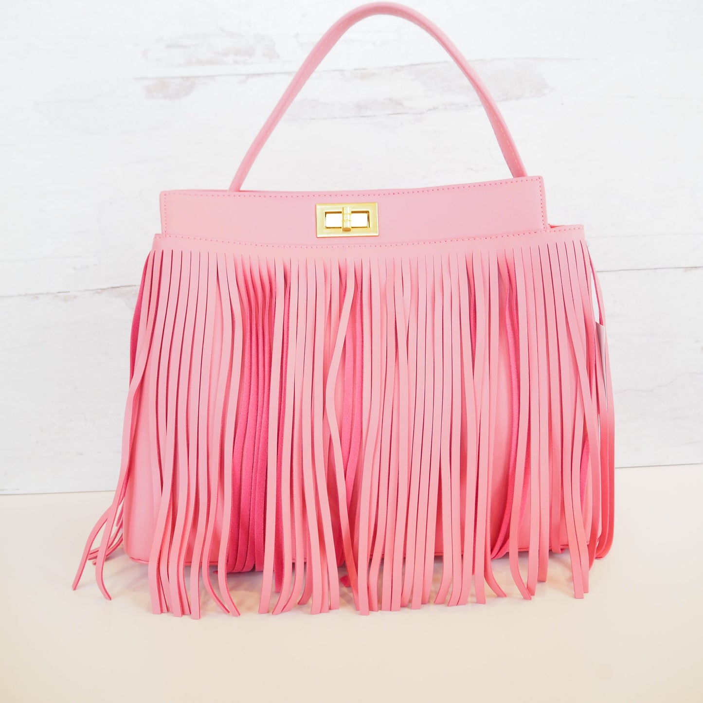 Fringe Vegan Leather Handbag