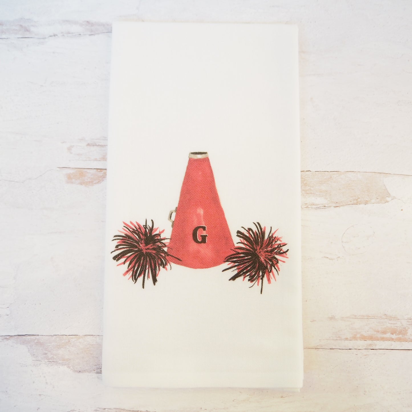 College Football Pom Pom Kitchen Towel