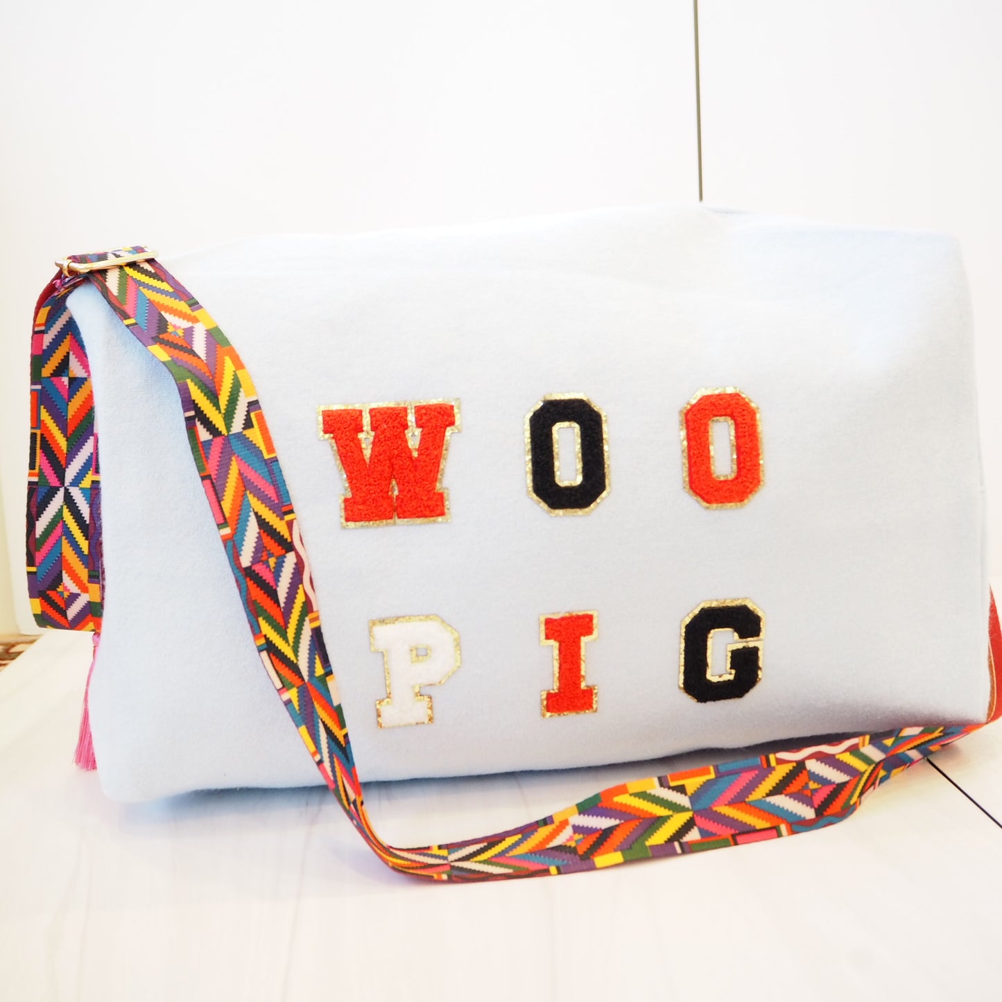 Woo Pig Terry Cloth Duffle Bag~Clearance